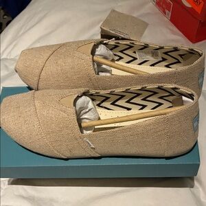 Toms Cream Slip-On Flats